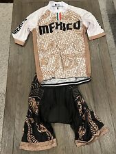 Mens Team Mexico Mexican Aero Bib Cycling Shorts Jersey Kit Team M Gold for sale  Shipping to South Africa