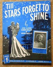 Till stars forget for sale  NORWICH