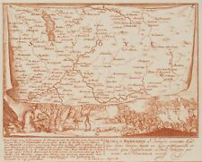 P. SCHENK (1660-1718), Karte von Savoy,  1708, Kupferstich Barock Militär comprar usado  Enviando para Brazil