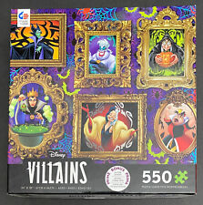 CEACO Disney Villains Framed Paintings 550 Piece Jigsaw Puzzle, 24"x18" Complete for sale  Shipping to South Africa