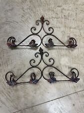 pair Metal Wall Decoration Wrought Iron Wall Decor Art Scroll each are 24”x12” for sale  Shipping to South Africa