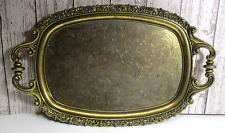 Unsigned Vintage Brass Tray 16" x 10" x 1" for sale  Shipping to South Africa