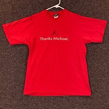 Usado, Camisa masculina Michael Jordan vermelha média 'Thanks Michael' MVP pontuação título camiseta P/S comprar usado  Enviando para Brazil