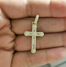 2.00Ct Round Cut VVS1/D Diamond Cross Pendant 14K Yellow Gold Finish Free Chain for sale  Shipping to South Africa