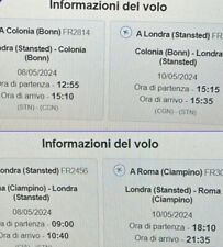 Biglietti aerei roma usato  Roma