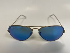 Óculos de sol Ray-Ban 3025 112/4L masculino aviador metal dourado azul espelhado autêntico comprar usado  Enviando para Brazil
