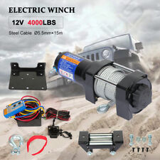 4000LBS Winch ATV UTV 12V Electric Off Road Steel Cable w/ 4-way Roller Remote for sale  Shipping to South Africa