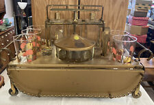 mid century brass glass cart for sale  Emmaus