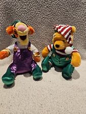 Winnie Pooh Tigger Stuffed Christmas Santa Elves Plush Disney Store Exclusives for sale  Shipping to South Africa