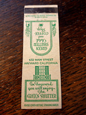 Vintage matchbook green for sale  Auburn