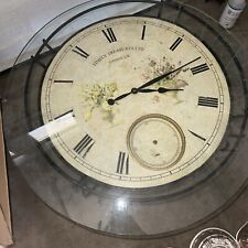 wrought iron  Glass Top Clock Table for sale  Shipping to South Africa