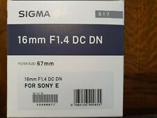 Sigma 16mm f/1.4 DC DN Contemporary Objectif Photo Grand Angle Monture Sony E  d'occasion  Peyrehorade