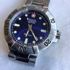 Relógio masculino WENGER SWISS MILITARY Seaforce 79178 estilo mergulhador C2 azul elétrico, usado comprar usado  Enviando para Brazil