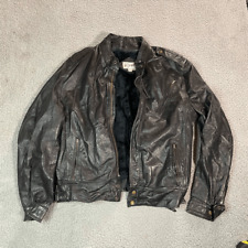 Usado, Chaqueta de cuero forrada de ajedrez vintage para hombre motocicleta años 80 años 90 rock 46 segunda mano  Embacar hacia Mexico