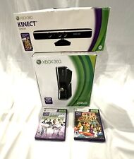 Used, Microsoft Xbox 360 S Console and Kinect Bundle Black System Slim 250GB IN BOX! for sale  Shipping to South Africa