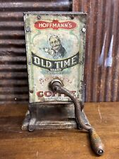 Hoffman’s Old Time Brand Roasted Antique Coffee Grinder Country Store tin sign for sale  Shipping to South Africa