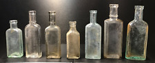 Lote de 7 botellas de vidrio pequeñas antiguas - medicina, segunda mano  Embacar hacia Argentina