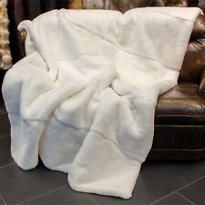 Cobertor de luxo real de pele de coelho Rex super macio sofá-cama cobertor, usado comprar usado  Enviando para Brazil