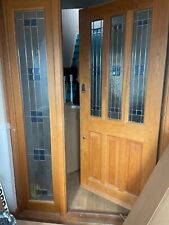 LARGE STRONG WOODEN WIDE DOOR GLASS PANEL GREAT CONDITION COLLECTION ONLY RM1 for sale  Shipping to South Africa