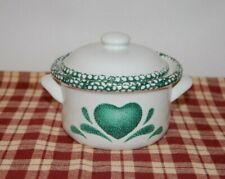 Caçarola de forno vintage verde esponja coração pequeno 5" X 3" cerâmica com tampa comprar usado  Enviando para Brazil