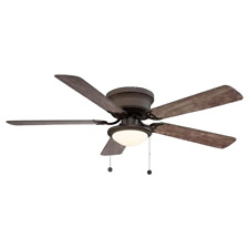 Hugger II 52 pol. Ventilador de teto interno bronze polido a óleo perfil baixo 2 lâmpadas LED comprar usado  Enviando para Brazil