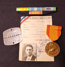Segunda Guerra Mundial Original Set francés medalla Refractario 1939-1945 tarjeta de identificación luchador de la resistencia segunda mano  Embacar hacia Argentina