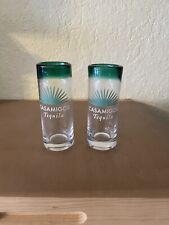 CASAMIGOS TEQUILA Lote de 2 Gafas Transparentes con Borde Verde 3 oz George Clooney segunda mano  Embacar hacia Argentina