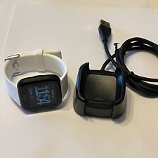 Fitbit Versa - Health & Fitness Smart Watch - Black Case w/ White Band FB505 for sale  Shipping to South Africa