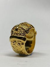 Anillo de hebilla de cinturón romano sumergido en oro liso de 18 quilates CONSIDERABLE AL ORO segunda mano  Embacar hacia Argentina