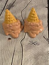 Imanes de cono de helado 3D de cerámica vintage - conjunto de dos arte de arcilla - San Francisco, usado segunda mano  Embacar hacia Argentina