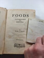 Foods Preparation And Serving Pearl Bailey 1931 livro antigo vintage na caixa22, usado comprar usado  Enviando para Brazil
