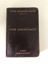 Code administratif 1909 d'occasion  Honfleur