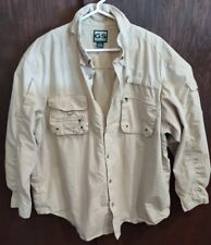 Gander Mountain Guide Series Mens XL Fishing Shirt Vented Button Long Sleeve Tan for sale  Shipping to South Africa