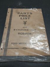 March 1934 Ford parts list catalog V8 and 4 cylinder cars for sale  Webster