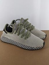 UK8.5 Adidas Deerupt Men's Gym Casual Trainers White Green  for sale  Shipping to South Africa