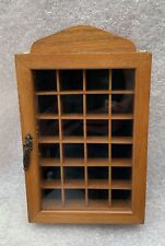 VINTAGE SMALL WOODEN WALL DISPLAY FREESTANDING/ WALL HANGING CABINET 10.5” TALL for sale  Shipping to South Africa