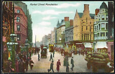 [1063] Manchester Postcard - Market Street, used for sale  PETERSFIELD