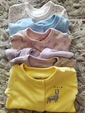 5x Baby Girls Mamas And Papas Sleepsuit Bundle , Newborn for sale  SOUTH SHIELDS
