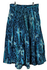 FRANCIS + BENEDICT Skirt Size L Blue African Print Midi Maxi for sale  Shipping to South Africa