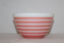 Vintage~PYREX~Pink & White~STRIPE~Small NESTING Mixing BOWL~#401~1 1/2 Pint~USA for sale  Shipping to Canada
