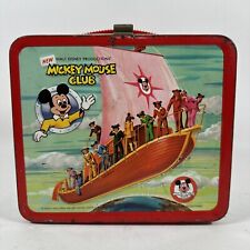 Lancheira vintage Disney Mickey Mouse Club metal lancheira balde Aladdin 1977 comprar usado  Enviando para Brazil