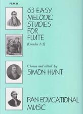 Sixty Three Easy Melodic Studies for Flute by Simon Hunt Book The Cheap Fast, usado segunda mano  Embacar hacia Argentina