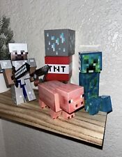 LOTE 5,5 pulgadas figuras Mattel Minecraft nivel diamante Steve cerdo y enredadera, usado segunda mano  Embacar hacia Argentina