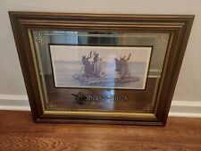 Vintage Anheuser Busch Budweiser Native American Framed Mirror Bar Sign for sale  Shipping to South Africa