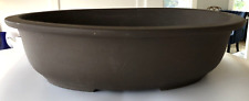 Vaso de bonsai oval grande de cerâmica marrom sem vidros para grupo florestal 13 x 10 x 3-1/2" comprar usado  Enviando para Brazil