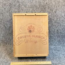 Usado, Caixa de vinho vintage vinícola Cresta Blanca caixa de madeira 13 1/2x11x5 2 garrafas comprar usado  Enviando para Brazil