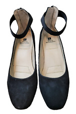 White Mountain Makayla Faux Suede Leather Ankle Strap Pumps ChunkyHeels Black 8½ for sale  Shipping to South Africa