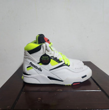 Zapatos de baloncesto Reebok Twilight Zone Pump blancos verde neón J10323 talla 8US, usado segunda mano  Embacar hacia Argentina