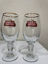 Conjunto de 2 copos de cerveja cálice Stella Artois 33 cl aro dourado belga comprar usado  Enviando para Brazil
