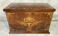 English Traveling Lap Desk / Letter Box Mahogany w/ Scroll & Floral Design  for sale  Shipping to South Africa